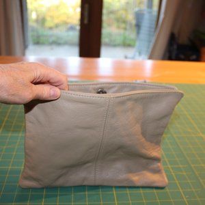 Soft Butter Leather Clutch Handmade.  Works well as a purse organizer. Magnetic